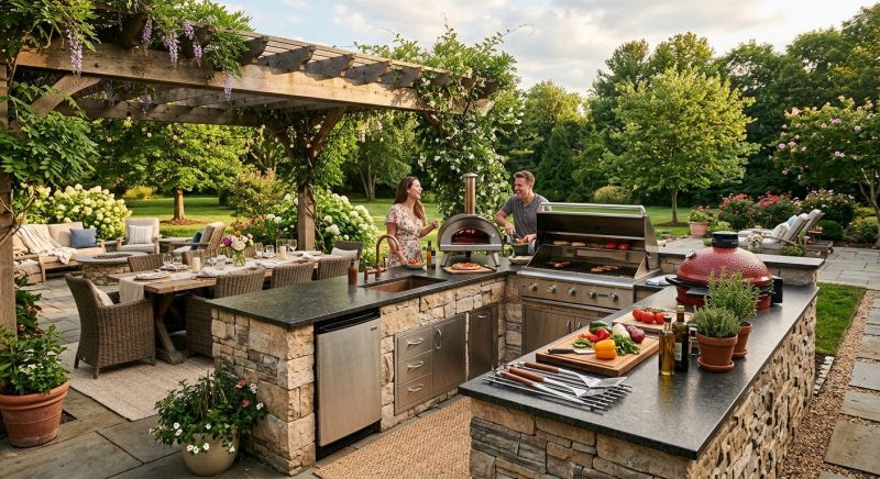 Outdoor Kitchen Installation in Katy, TX